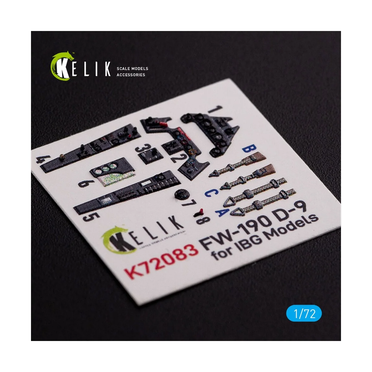 Fw 190 D-9 interior 3D decals for IBG Models kit, 1/72 - Kelik K72083