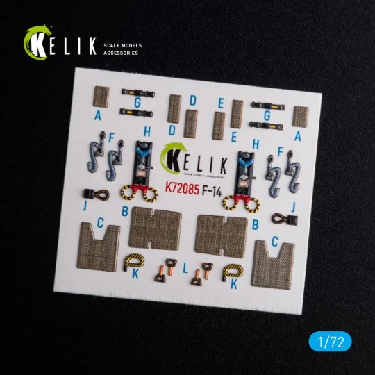 F-14A Tomcat - interior 3D decals for Hasegawa kit, 1/72 - Kelik K7...