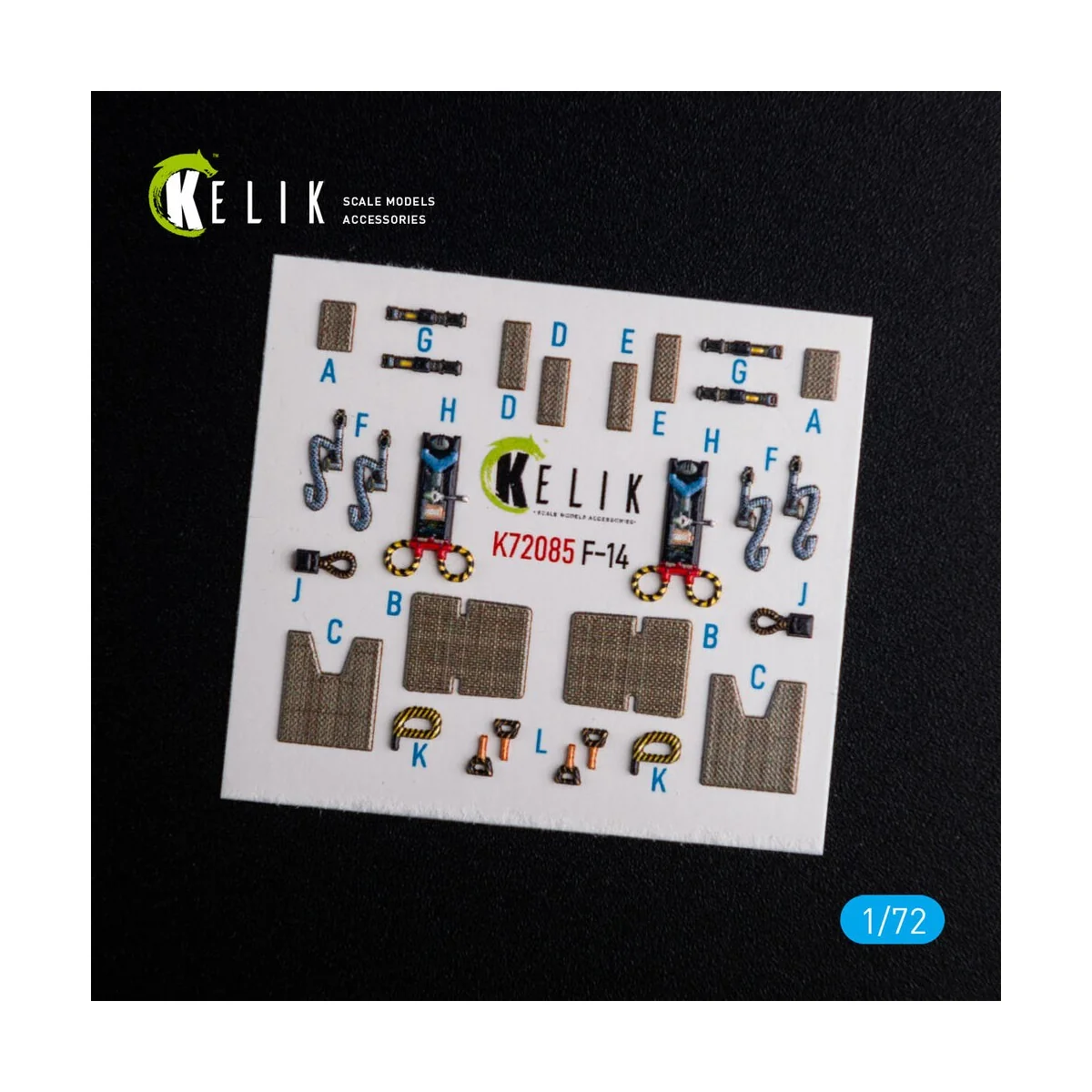 F-14A Tomcat - interior 3D decals for Hasegawa kit, 1/72 - Kelik K7...