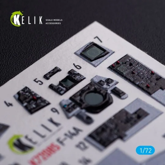 F-14A Tomcat - interior 3D decals for Hasegawa kit, 1/72 - Kelik K7...