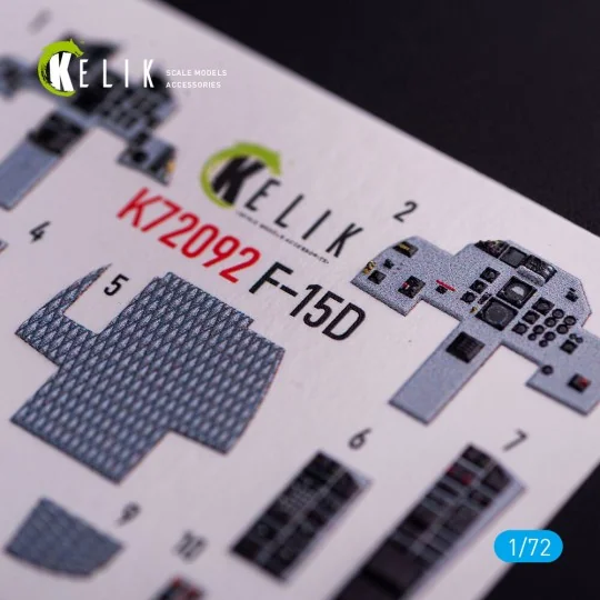 F-15D - interior 3D decals for FineMolds kit, 1/72 - Kelik K72092