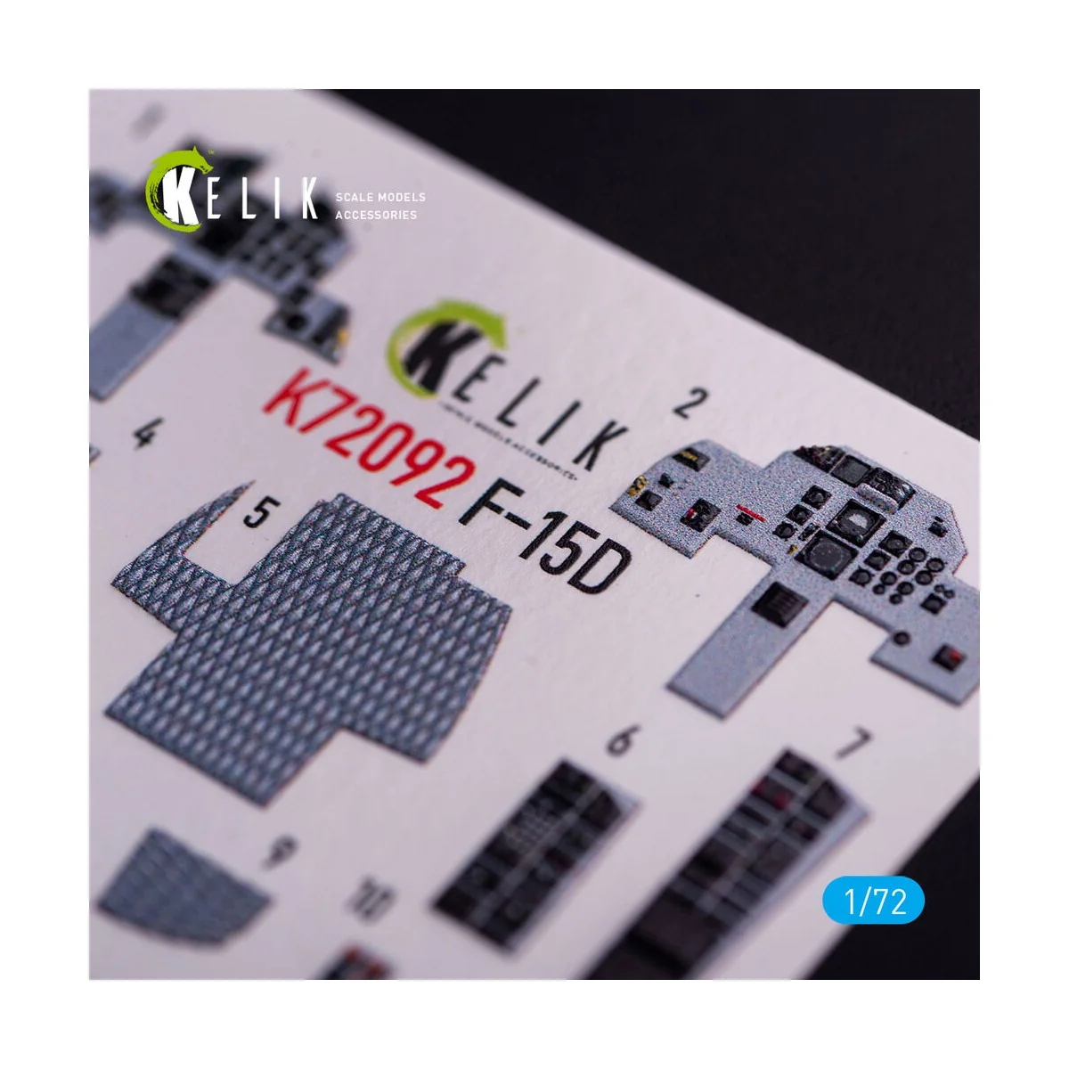 F-15D - interior 3D decals for FineMolds kit, 1/72 - Kelik K72092