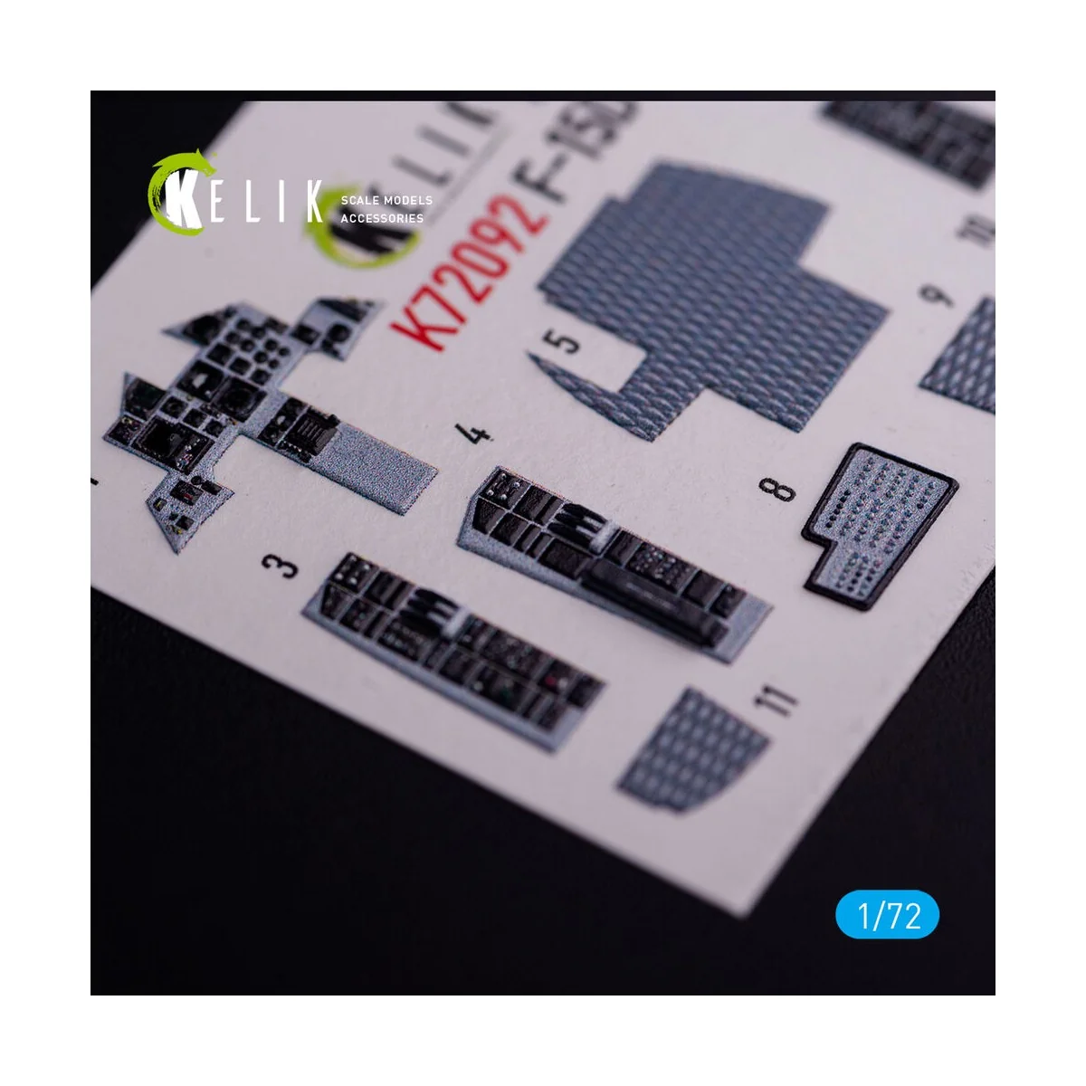 F-15D - interior 3D decals for FineMolds kit, 1/72 - Kelik K72092