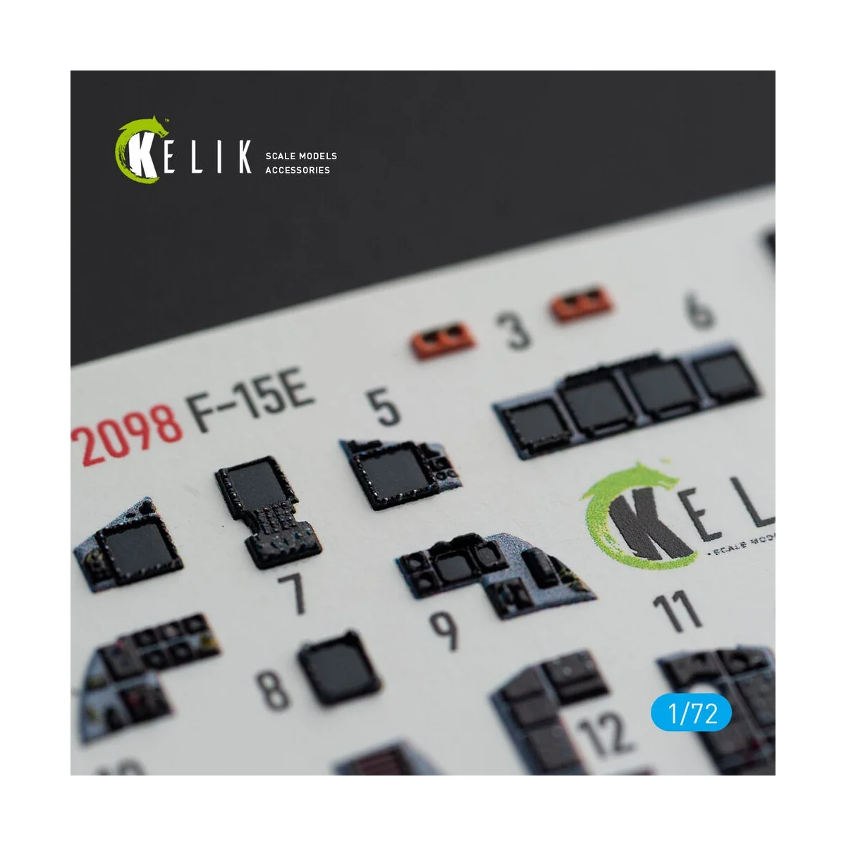 F-15E - interior 3D decals for GWH kit, 1/72 - Kelik K72098