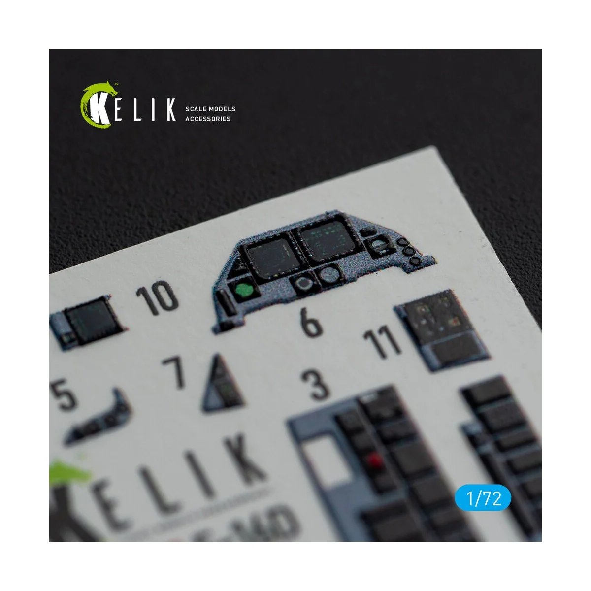 F-16D interior 3D decals for Revell kit, 1/72 - Kelik K72097