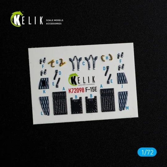 F-15E - interior 3D decals for GWH kit, 1/72 - Kelik K72098