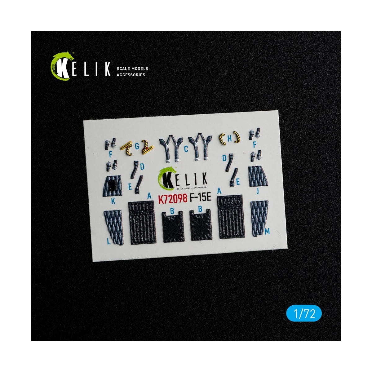 F-15E - interior 3D decals for GWH kit, 1/72 - Kelik K72098