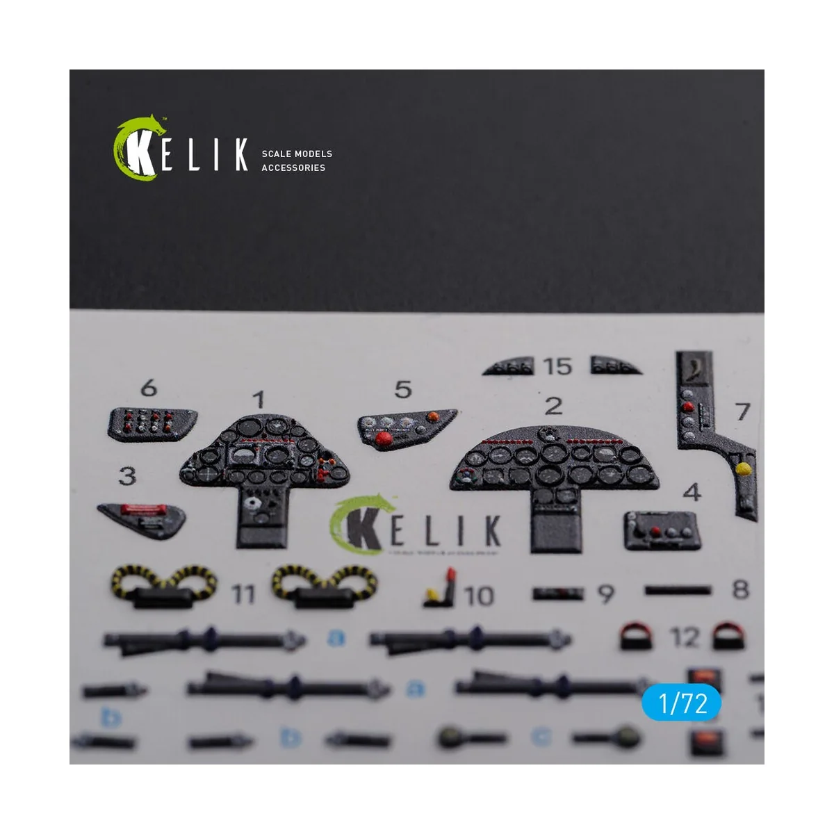 Folland Gnat T.1 interior 3D decals for Airfix kit, 1/72 - Kelik K7...