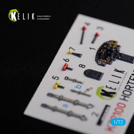 Horten Go 229 interior 3D decals for Revell kit, 1/72 - Kelik K72100