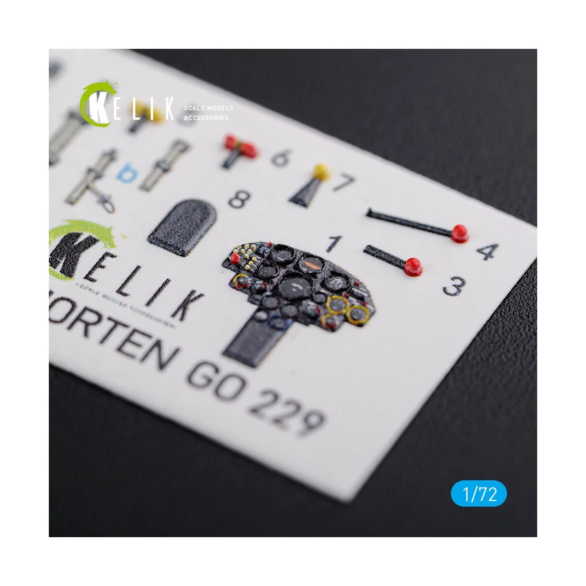 Horten Go 229 interior 3D decals for Revell kit, 1/72 - Kelik K72100