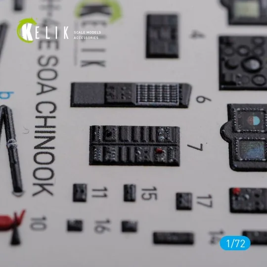 MH-47E interior 3D decals for Italeri kit, 1/72 - Kelik K72102