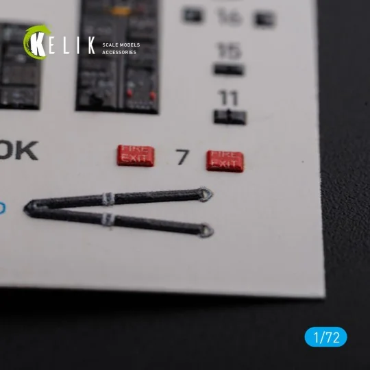 CH-47A interior 3D decals for Trumpeter kit, 1/72 - Kelik K72103