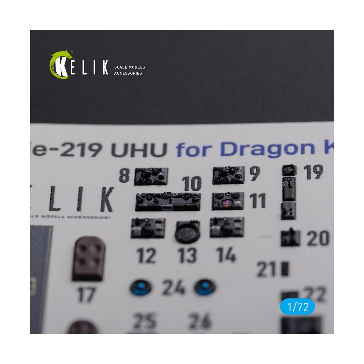HE-219 UHU interior 3D decals for Dragon kit, 1/72 - Kelik K72104
