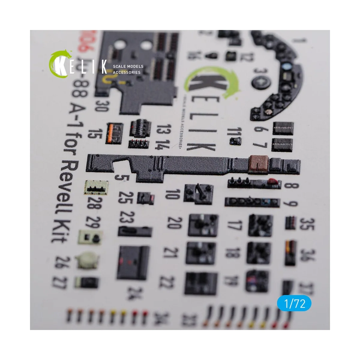 Ju-88 A-1 interior 3D decals for Revell kit, 1/72 - Kelik K72106