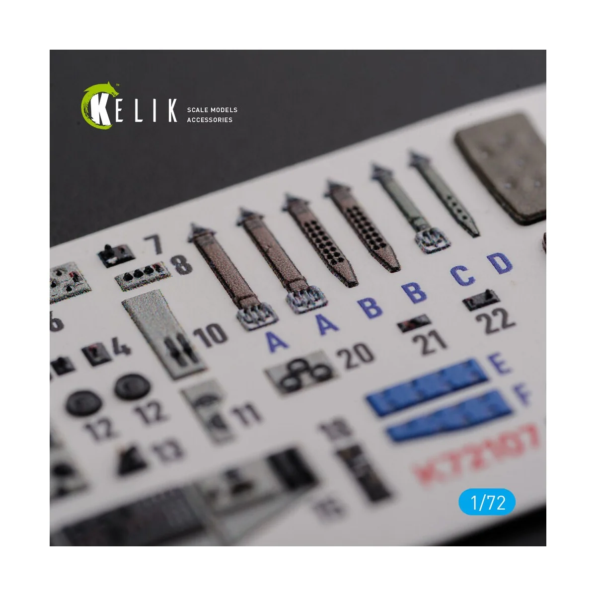 KI-21 interior 3D decals for ICM kit, 1/72 - Kelik K72107