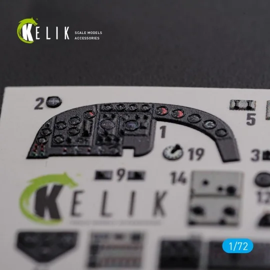 KI-21 interior 3D decals for ICM kit, 1/72 - Kelik K72107