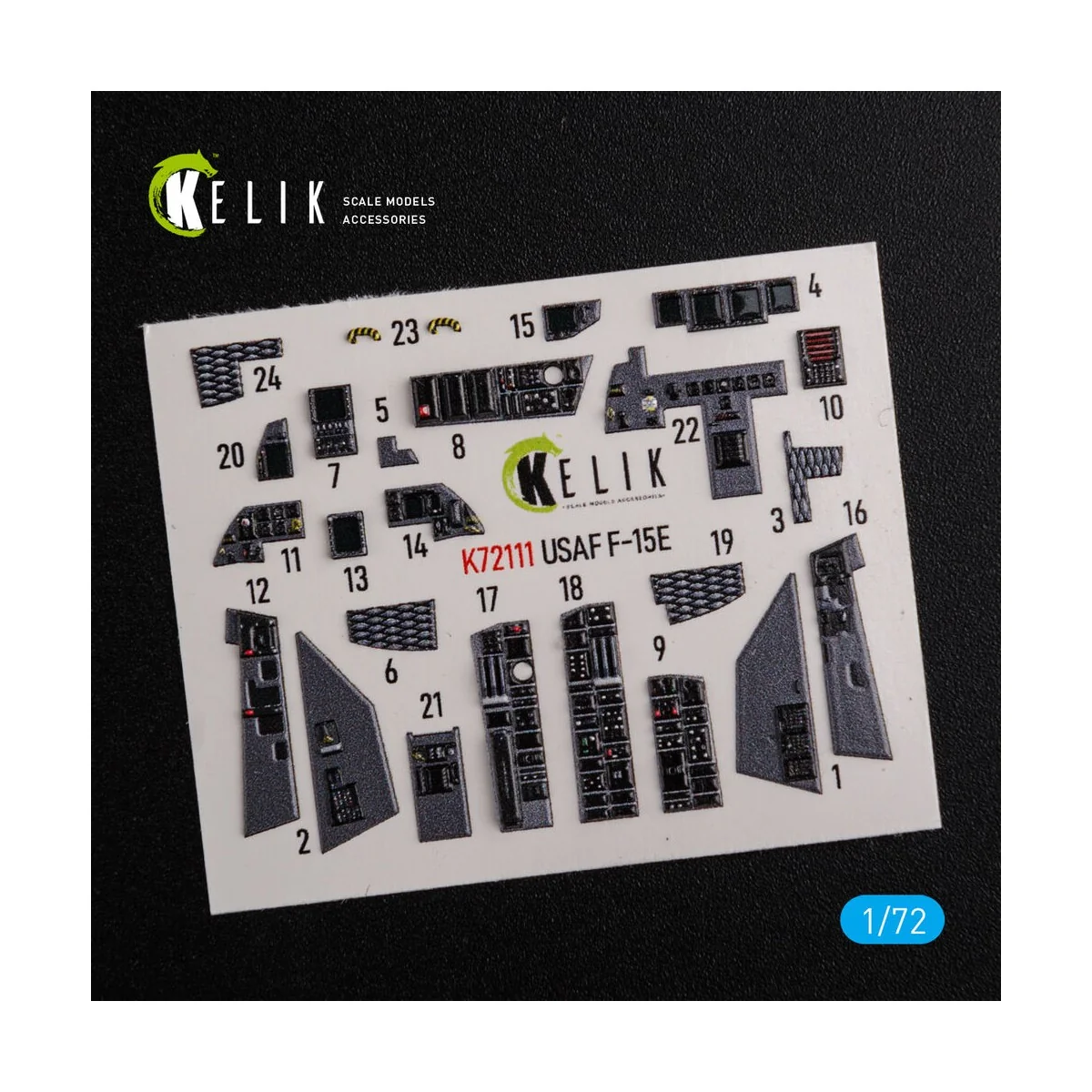 F-15E interior 3D decals for Academy kit, 1/72 - Kelik K72111