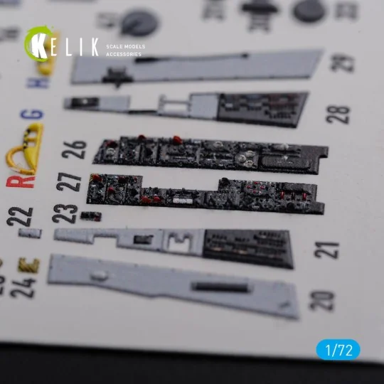 F-106A Delta Dart interior 3D decals for Meng kit, 1/72 - Kelik K72112