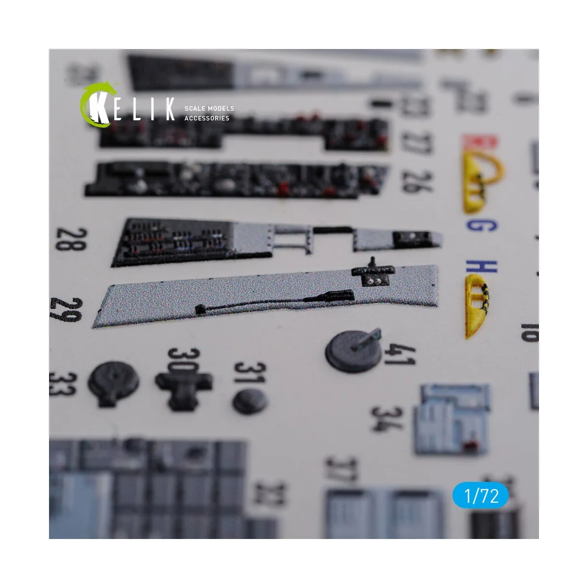 F-106A Delta Dart interior 3D decals for Meng kit, 1/72 - Kelik K72112
