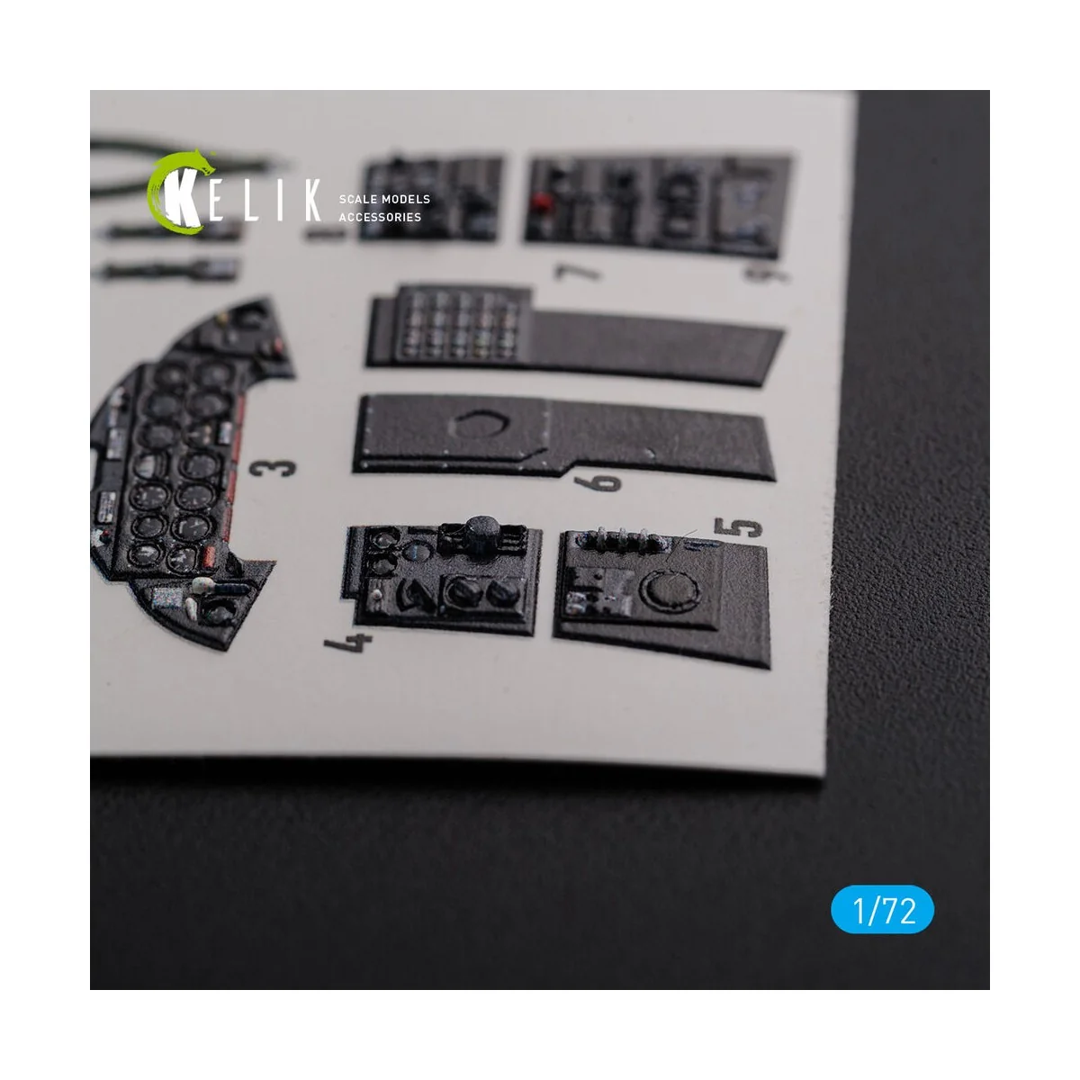 F9F-2 Panther interior 3D decals for HobbyBoss kit, 1/72 - Kelik K7...