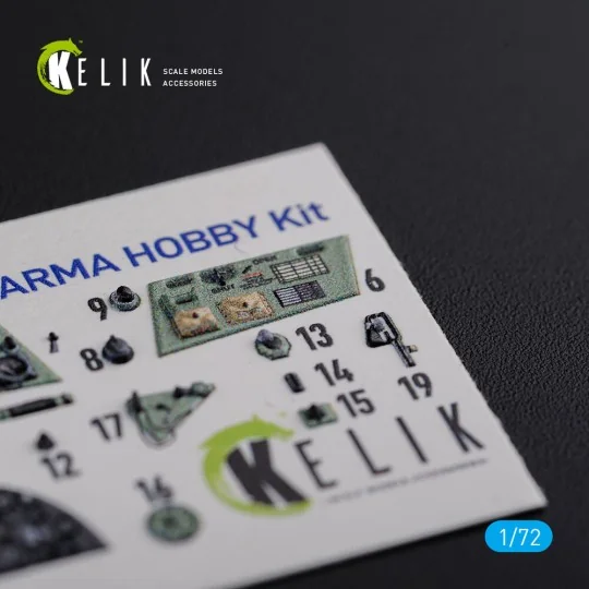 Hurricane Mk IIC interior 3D decals for Arma Hobby kit, 1/72 - Keli...