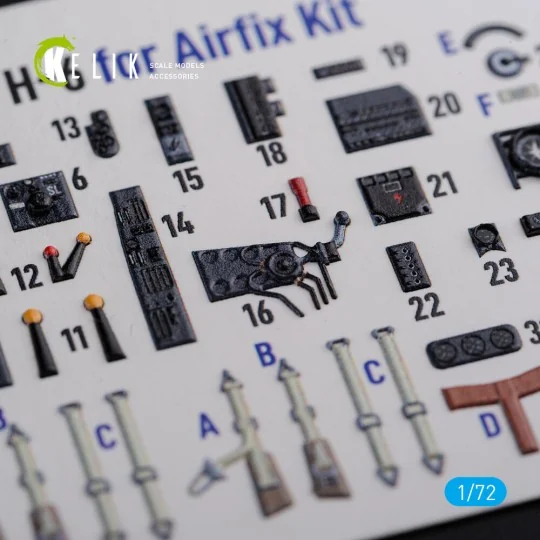 He-111 H6 interior 3D decals for Airfix kit, 1/72 - Kelik K72116