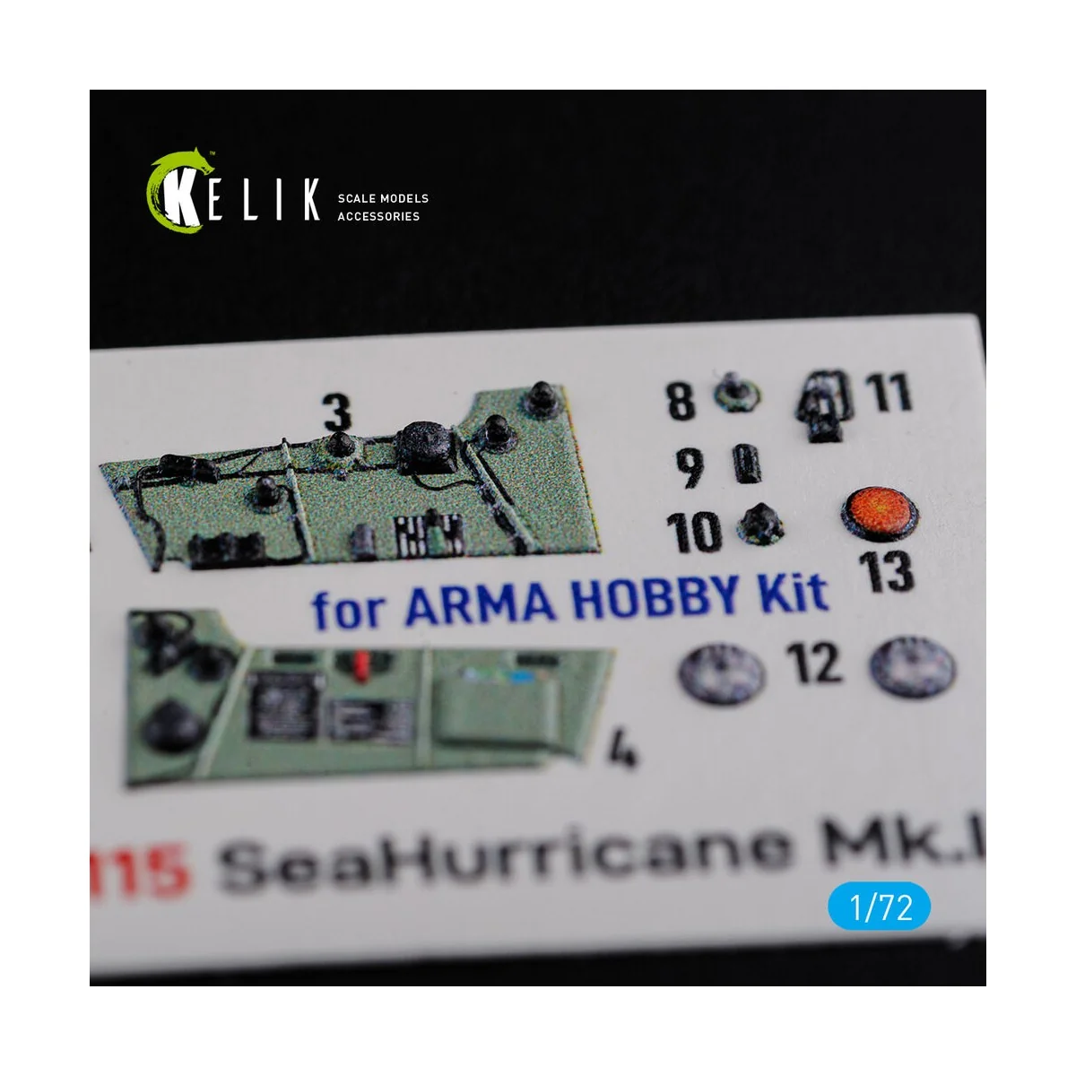 Sea Hurricane Mk I interior 3D decals for Arma Hobby kit, 1/72 - Ke...