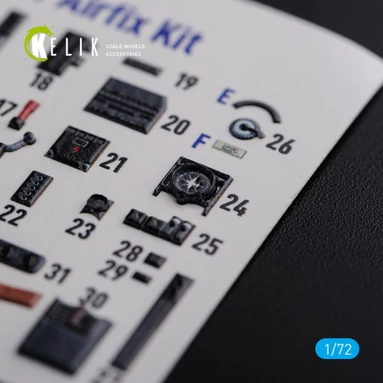 He-111 H6 interior 3D decals for Airfix kit, 1/72 - Kelik K72116