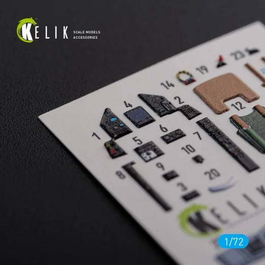 Mirage 2000C interior 3D decals forModelSvit kit, 1/72 - Kelik K72119