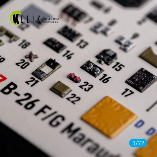 B-26 F/G Marauder - interior 3D decals for Hasegawa kit, 1/72 - Kel...