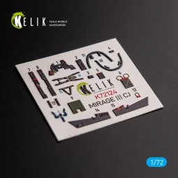 MIRAGE III CJ - interior 3D decals for SpecialHobby kit, 1/72 - Kel...