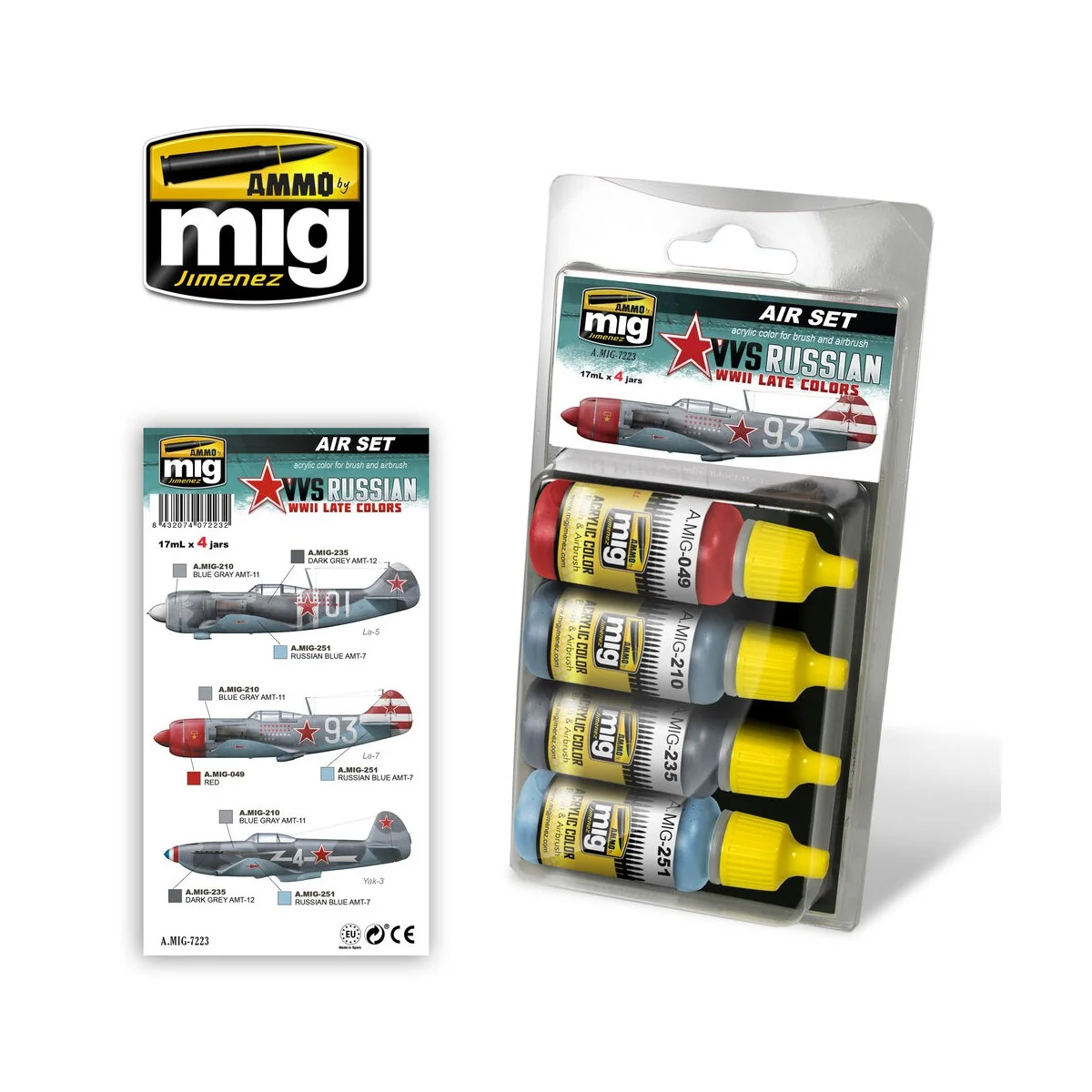 VVS Russian WWII Late Colors - AMMO by MIG Jimenez A.MIG-7223