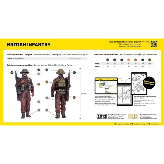 Infanterie Britannique, 1/72 - Heller 49604