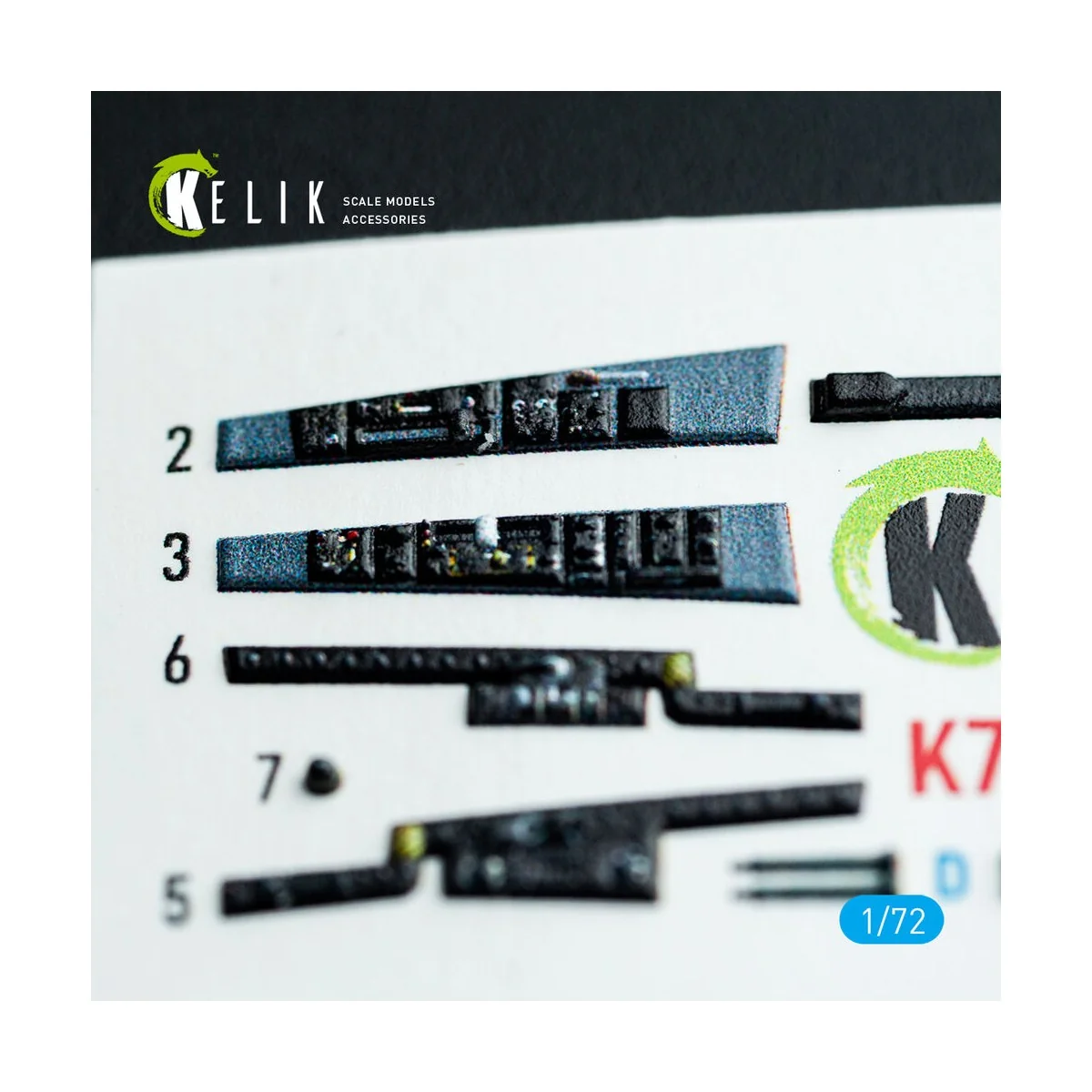 F-8E Crusader - interior 3D decals for Academy kit, 1/72 - Kelik K7...