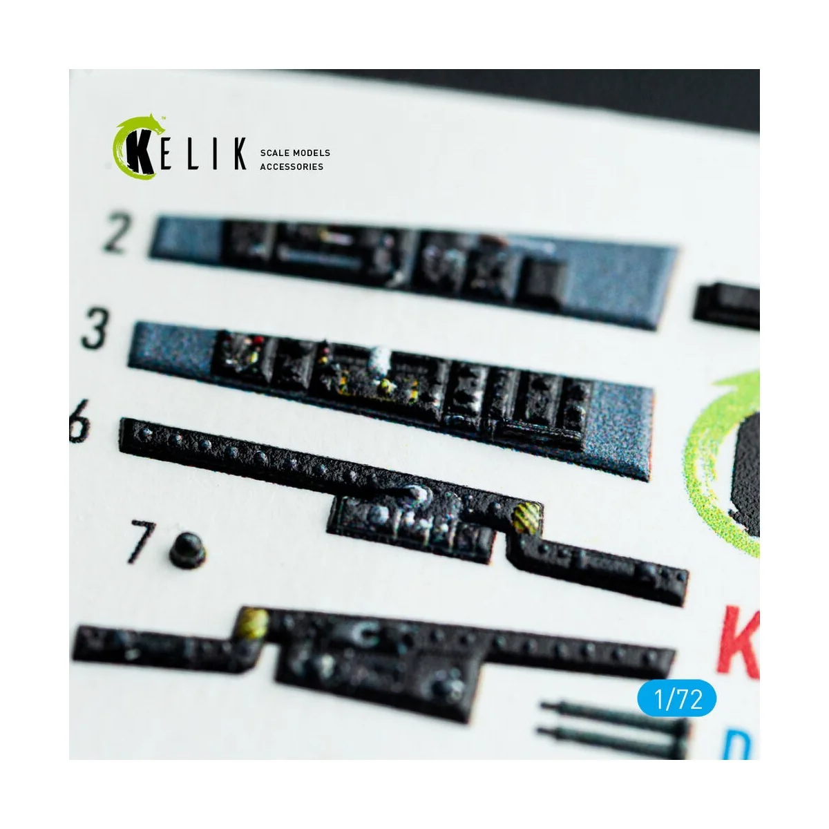 F-8E Crusader - interior 3D decals for Academy kit, 1/72 - Kelik K7...