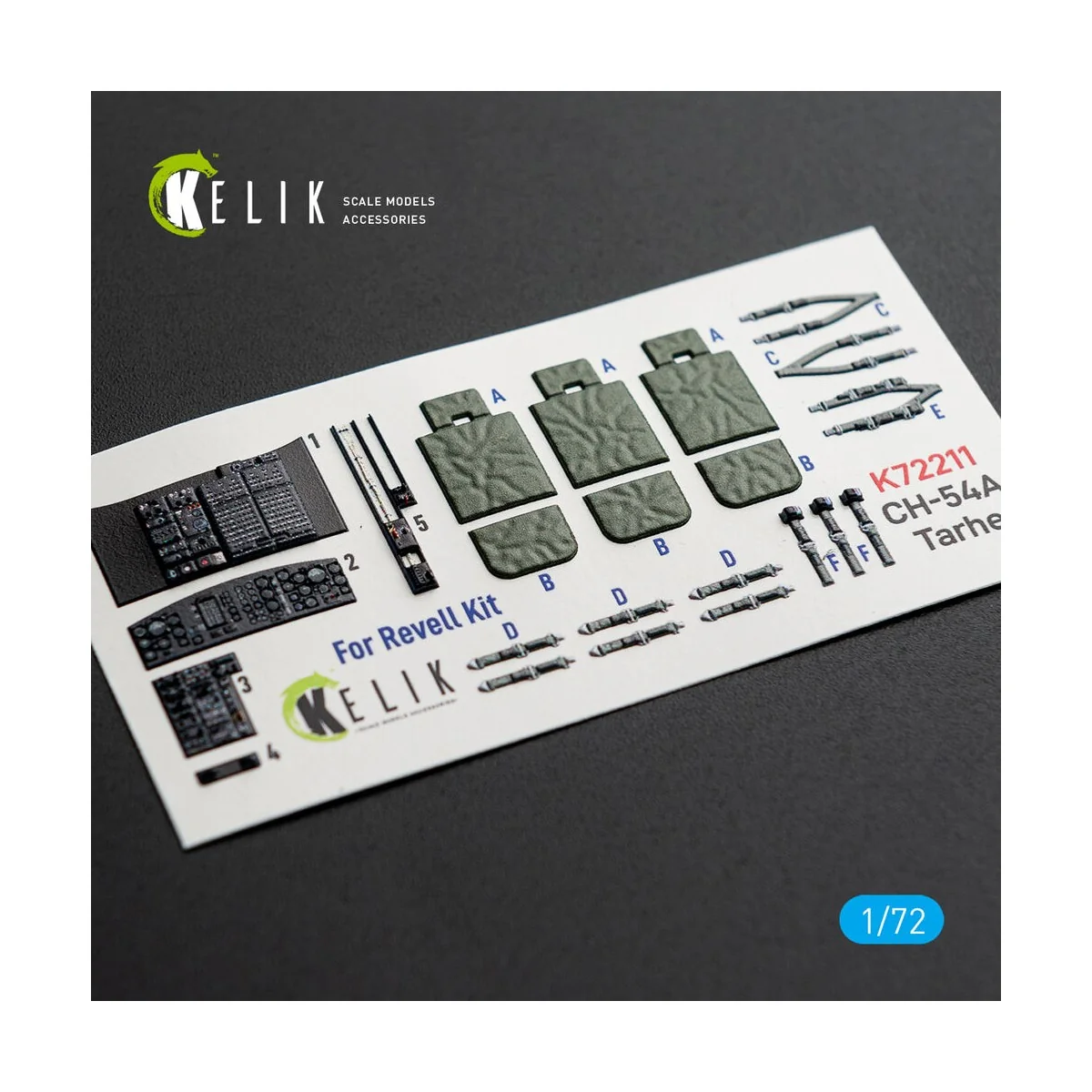 CH-54A Tarhe - interior 3D decals for Revell kit, 1/72 - Kelik K72211