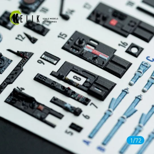 Gannet AS1/AS4 - interior 3D decals for Revell kit, 1/72 - Kelik K7...