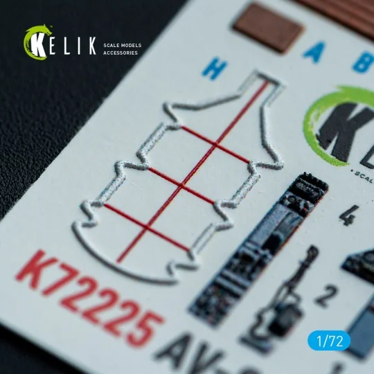AV-8A Harrier (late) - interior 3D decals for Italeri kit, 1/72 - K...