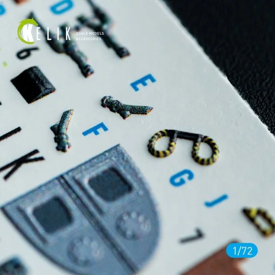 AV-8A Harrier (late) - interior 3D decals for Italeri kit, 1/72 - K...