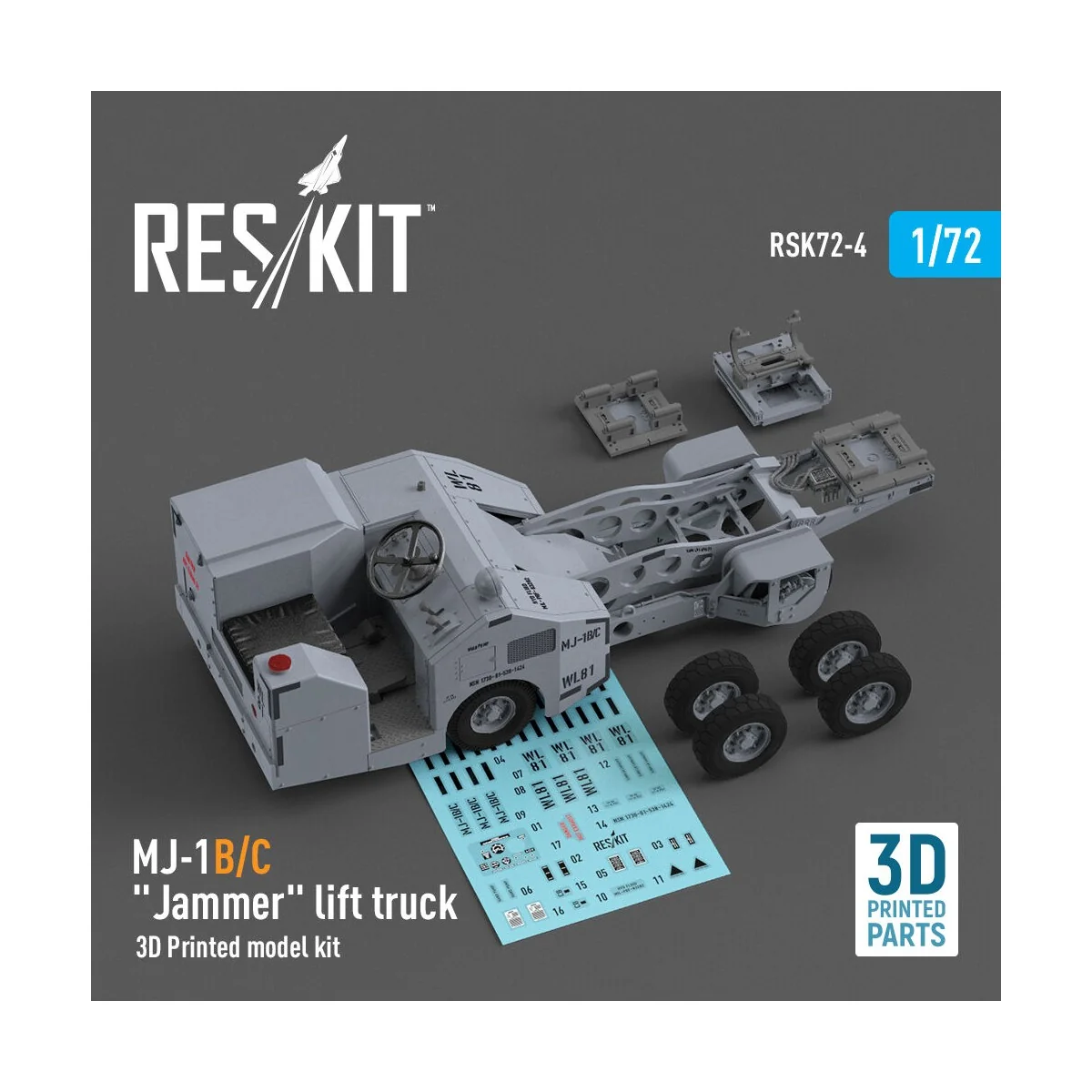 MJ-1B/C Jammer lift truck (3D Printed model kit), 1/72 - ResKit Mod...