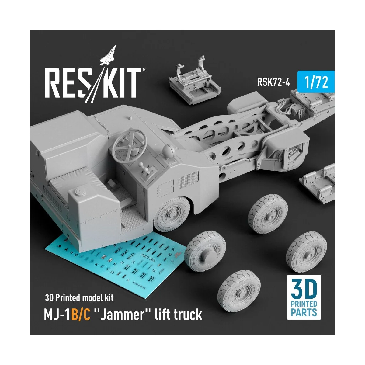 MJ-1B/C Jammer lift truck (3D Printed model kit), 1/72 - ResKit Mod...