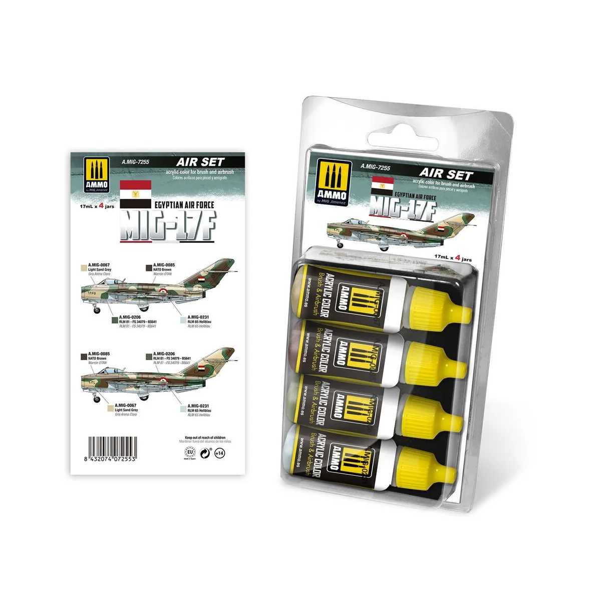 MIG-17F Egyptian Air Force Set - AMMO by MIG Jimenez A.MIG-7255