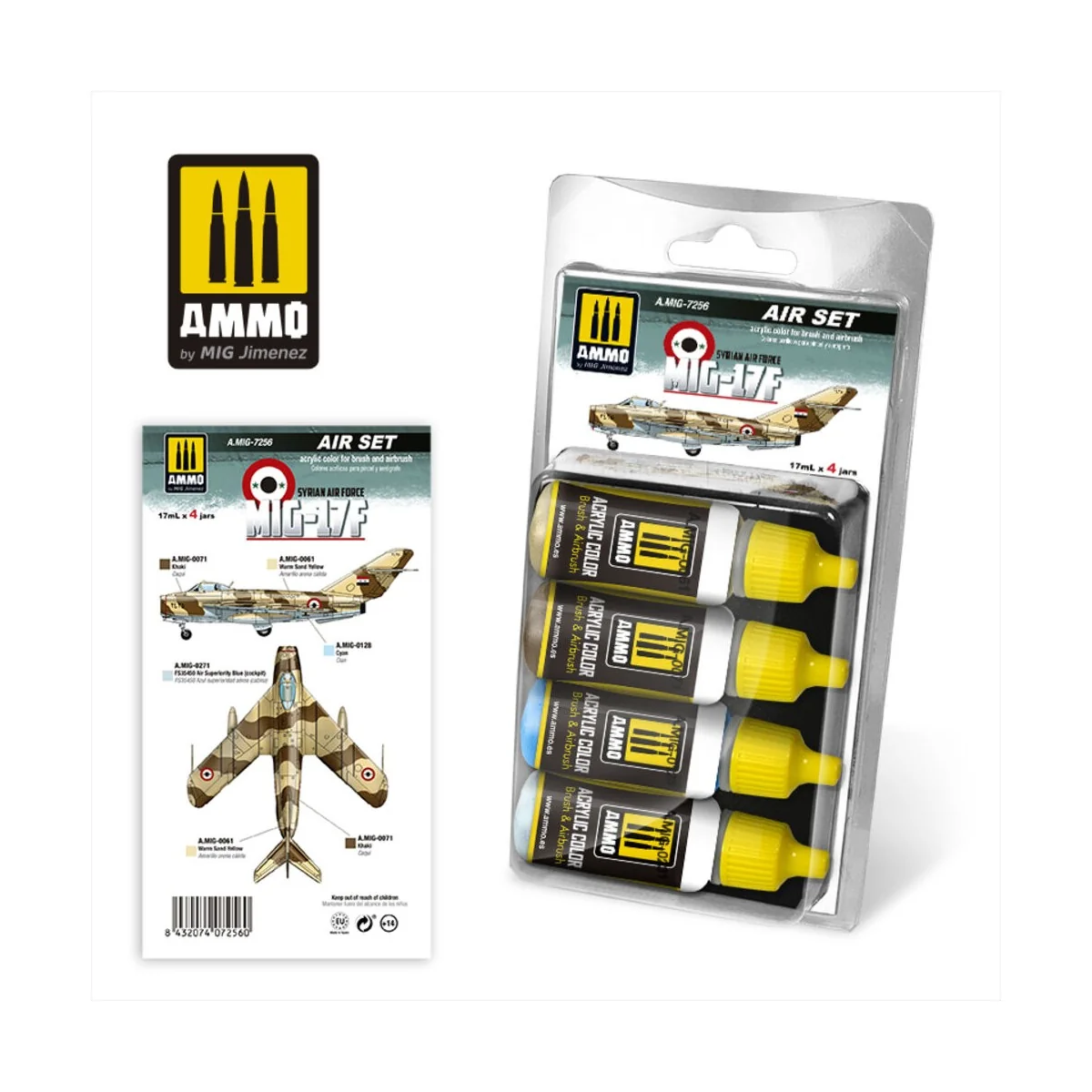 MIG-17F SyrianAir Force Set - AMMO by MIG Jimenez A.MIG-7256 MIG-17F SyrianAir Force Set - AMMO by MIG Jimenez A.MIG-7256