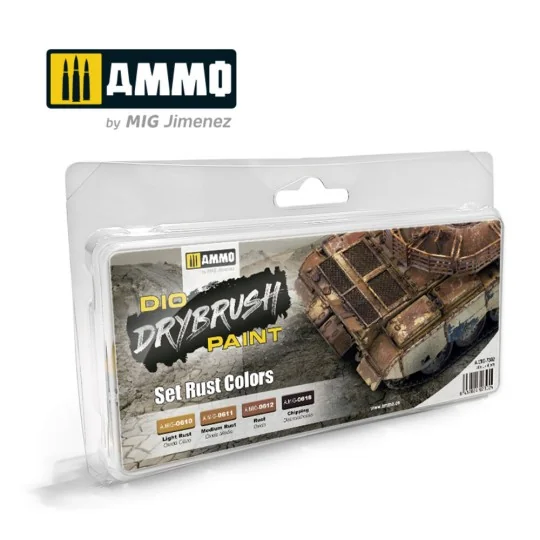 DRYBRUSH Set Rust Colors - AMMO by MIG Jimenez A.MIG-7302
