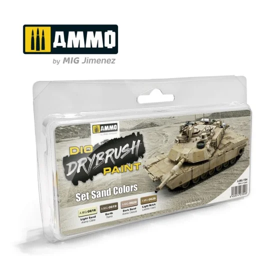 DRYBRUSH Set Sand Colors Set - AMMO by MIG Jimenez A.MIG-7304