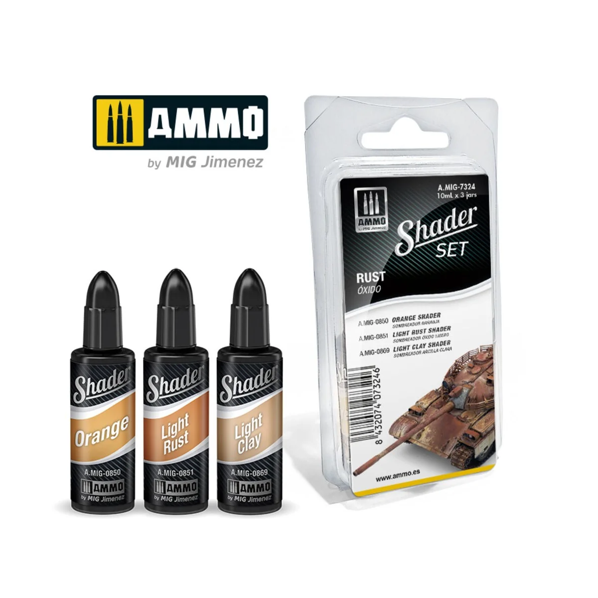 SHADER Set Rust - AMMO by MIG Jimenez A.MIG-7324