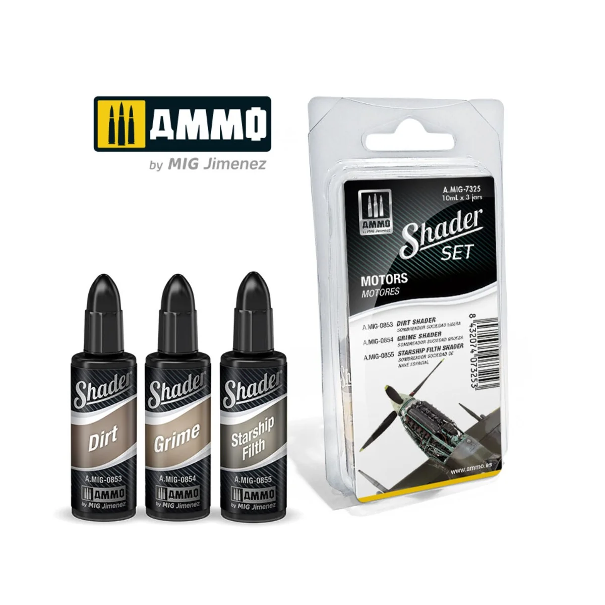 SHADER Set Motors - AMMO by MIG Jimenez A.MIG-7325
