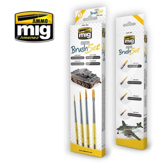 Starter Brush Set - AMMO by MIG Jimenez A.MIG-7602 Starter Brush Set - AMMO by MIG Jimenez A.MIG-7602