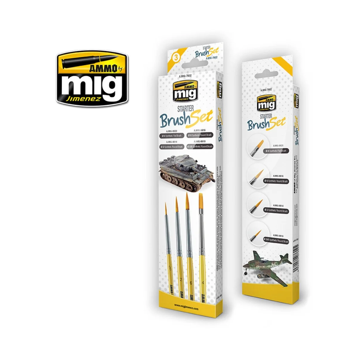 Starter Brush Set - AMMO by MIG Jimenez A.MIG-7602 Starter Brush Set - AMMO by MIG Jimenez A.MIG-7602