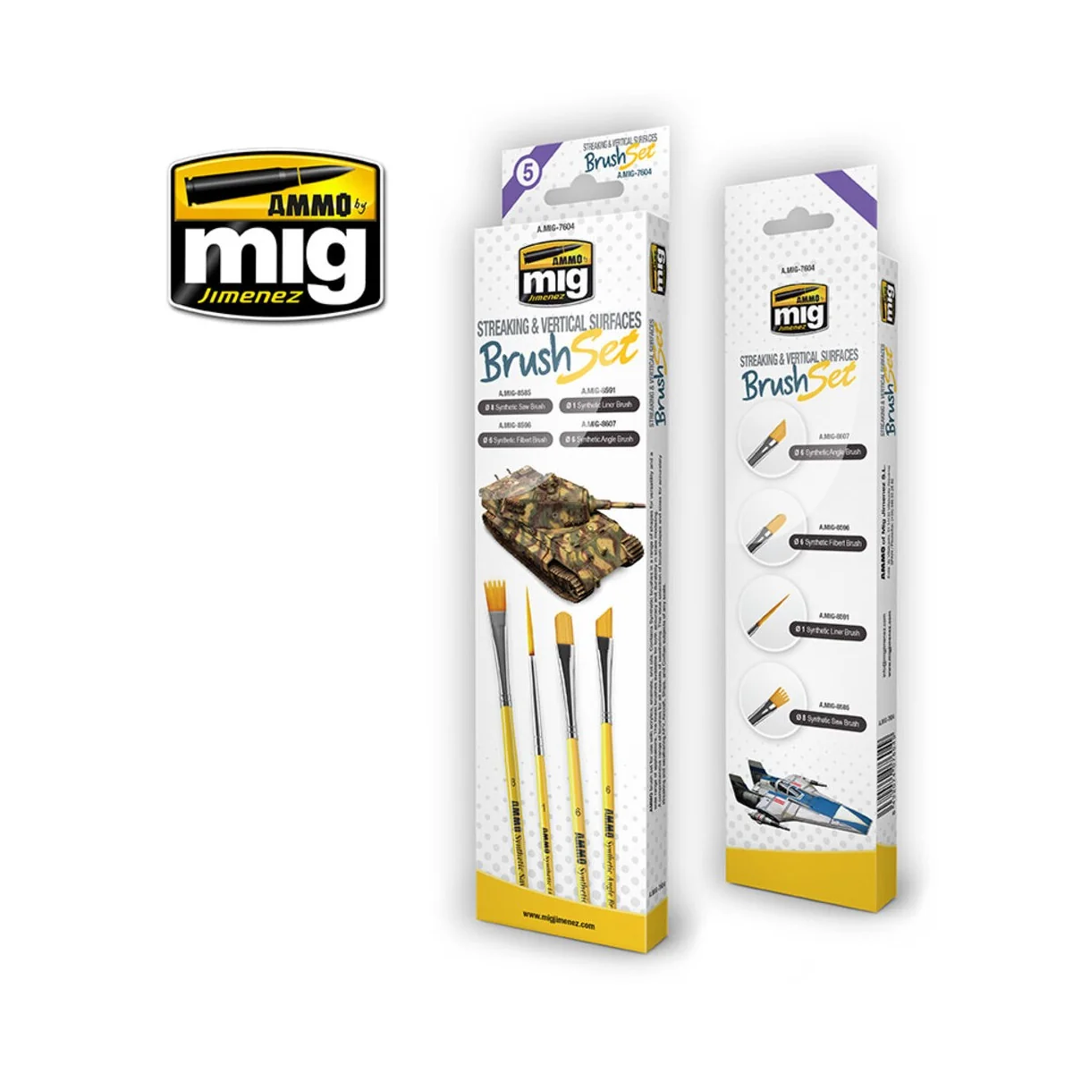 Streaking and Vertical Surfaces Brush Set - AMMO by MIG Jimenez A.M... Streaking and Vertical Surfaces Brush Set - AMMO by MIG Jimenez A.M...